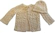 Handmade Newborn Baby Sweater and Hat Set - Natural (100% Hand-knitted)