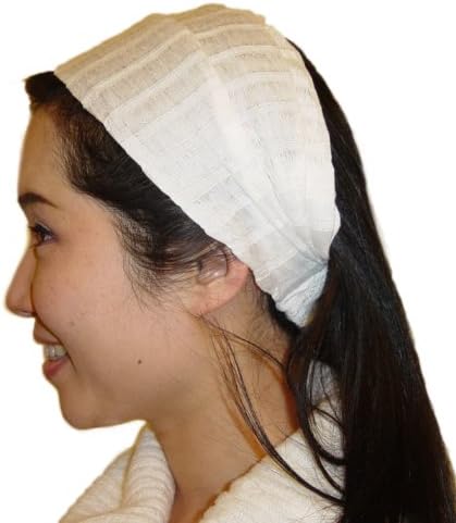MayaWear Bandana White Cotton Elastic Backing