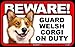 BEWARE Guard Dog on Duty Sign - Welsh Corgi