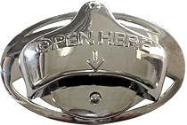 "Open Here" Metal Bottle Opener Belt Buckle