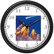Mommy & Baby Bunny Rabbit Watching Shooting Star (Meteor) - from Hush Little Baby by Artist: Sylvia Long Wall Clock by WatchBuddy Timepieces (White Frame)