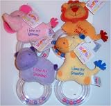 Baby GUND Plush Ring Rattle (Orange Lion)