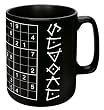 Konitz Sudoku Chalk Talk 12-Ounce Mug, Black, Gift Boxed