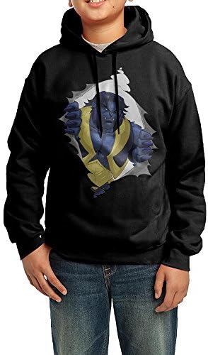 Boys Girls Kids Beast Cartoon Character Hoodie Black Cotton Hoodie Large