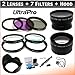 49mm Digital Pro Essential Lens + Filter Bundle, Includes 2x Telephoto Lens + 0.45x HD Wide Angle Lens w/Macro + 3-piece Filter Kit (UV, CPL, FL-D) + 4-Piece Close-Up Filter Kit (+1, +2, +4, +10) + Digital Tulip Lens Hood + Lens Cleaning Pen + Lens Cap Keeper + UltraPro Essential Lens Cleaning Kit. For the Sony Cyber-shot DSC-RX1R Digital Camera