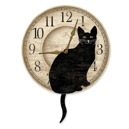 Wagging Cat Tail Pendulum Clock