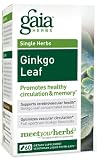 Gaia Herbs Ginkgo Leaf, 60-capsule Bottle