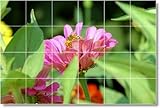 IMAGE OF Flower Picture Mural Tile F344 | 17x25.5 using (24) 4.25x4.25 tiles