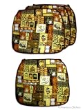 New 4 Coffee Decor Kitchen Cushion Chair Covers Pads