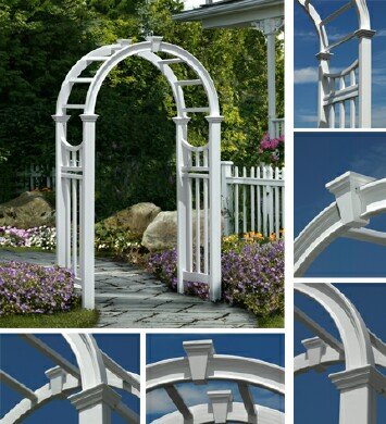 Eden Arbors Vienna Vinyl Arch Arbor