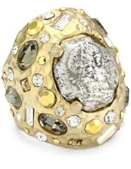 TAT2 Designs "Pavia" Coin and Crystal Ring, Size 7
