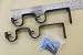 Double Wall Brackets for 0.75" Rod in Black