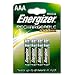 4 X Energizer AAA 1.2V Ni-MH 1000 mAh Rechargeable Batteries