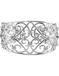 1/3 ct tw Diamond Cuff Bracelet in Sterling Silver