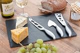 Occasion Luxury Slate Cheese Board with 3 piece stainless steel knife set