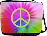 Green Peace Logo on Color Messenger Bag - Book Bag - School Bag - Reporter Bag ***with matching Neoprene Pencil Case*** -School Bag - Reporter Bag - Unisex - Ideal Gift for all occassions!