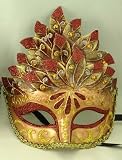 Wall Decor Venetian Queen Styled Mask - Brown