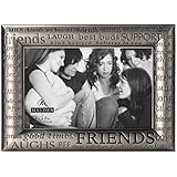 Malden International Designs Modern Pewter Metal Diecast Friends Expressions Picture Frame, 4 by 6-Inch