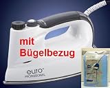 Produkt-Bild: EURO PROFESSIONAL Dampfb&uuml;geleisen !!!NEUESTE MODELL!!! MIT B&uuml;gelbrettbezug von Reinold deluxe in BLAU/Silber - Dampfb&uuml;gelautomat / Dampfb&uuml;gelstation / B&uuml;geleisen / B&uuml;gelautomat / B&uuml;gelstation Europrofessional mit Edelstahlsohle /5,5 BAR kein Versengen 5 Jahre Garantie auf Kessel 800W Sparwunder !!!ACHTUNG NUR BEI MK-TRONIC!!!