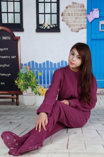 Adult Pyjamas Footed Pajamas Purple Sleepwear Polar Fleece For Men And Women Size S