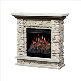 Dimplex Lincoln Electric Fireplace with 20 Inch Firebox, Rustic Stone, GDS20-ST1037
