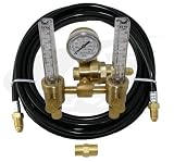 Premium TIG Welding Dual Flowmeter/Regulator with Gas Hose Kit