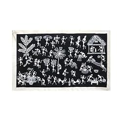 Original Art of India Warli Paintings Asian Decor 19 x 12 inches (warli117)