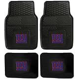 NFL New York Giants Car Floor Mats Heavy Duty 4-Piece Vinyl - Front and Rear