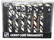 PITTSBURGH PENGUINS Team Logo & Colors CANDY CANE CHRISTMAS ORNAMENT SET (6 pack)