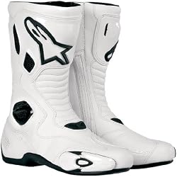 Alpinestars S-MX 5 Men's Performance/Road Riding Street Racing Motorcycle Boots - White/Black