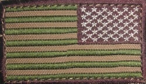 Condor - Reverse American Flag Patch - 2" x 3"inch Multicam with Velcro Back
