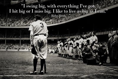(13x19) Babe Ruth Swing Big
