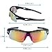 poshei P03 Polarized Sunglasses with 5 Set Lenses for Biking Fishing Driving