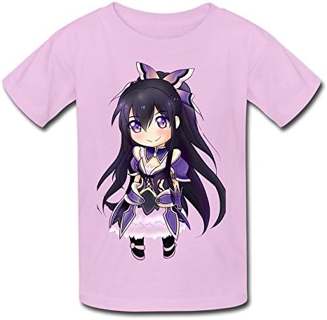 YUMY Youth Date A Live Tohka Chibi Kids Boys And Girls T-Shirt - M Pink