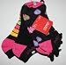 Esprit Girl's/Women's Low Cut Socks 3 Pair Size: 9-11 Black/Multi-color