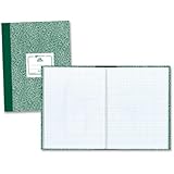 National Brand Lab Book, 5 x 5 Quad, Green Marble, 10.125 x 7.875 Inches, 60 Sheets (53108)