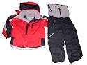 Columbia Boys Youth Bobcat Basin Coat Jacket and Ski Bibs, Intense Red