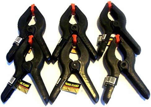 6pcs IIT 6" HEAVY DUTY ABS NYLON SPRING CLAMPS CLIPS WITH FLEX PADS 2-1/2" JAW