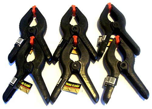 6pcs IIT 6" HEAVY DUTY ABS NYLON SPRING CLAMPS CLIPS WITH FLEX PADS 2-1/2" JAW