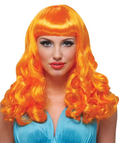 Womens Party Girl Orange Wig