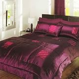 Zara Quilted Taffeta Bedspread, Purple, 200 x 220 Cm