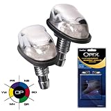 Streetglow OPWCHNB OPTX Neo Blue LED Chrome Washer Nozzle - Pair