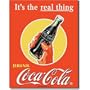 Coca Cola Coke The Real Thing Retro Vintage Tin Sign