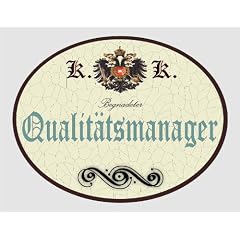 Holzschild Qualit�tsmanager - �sterreich (18 x 14 cm)
