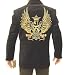 Apparel : Black Velvet Blazer Rock Star Blazer with Skulls & Guitars Small - XL