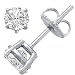 Authentic Sterling Silver .925 Cubic Zirconia Stud Earrings Set in Basket Settings, 2.00 Carat Total Total Weight, 1.00 Carat Each White Cubic Zirconia Stone. Includes Gifts Packaging At No Extra Cost!