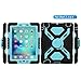 Ipad case, Afranker Ipad 2 case, Ipad 3 case, Ipad 4 Case Plastic Kid Proof Extreme Duty Dual Protective Back Cover with Kickstand Black/blue