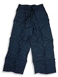 Mulberribush - Girls Rayon Pants, Navy, White
