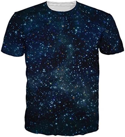 TINGHON Unisex Trippy Interstellar Funny 3D Print Casual T-Shirt (XXL, Trippy Interstellar)