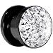 00 Gauge Clear Ferido Crystal Black Acrylic Screw Fit Plug